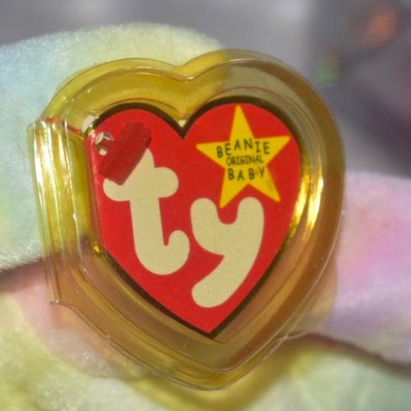 Ty Beanie Baby Babies Hippie the Tie Dye Bunny Sports Commemorative Twins VS Ray - Picture 4 of 4